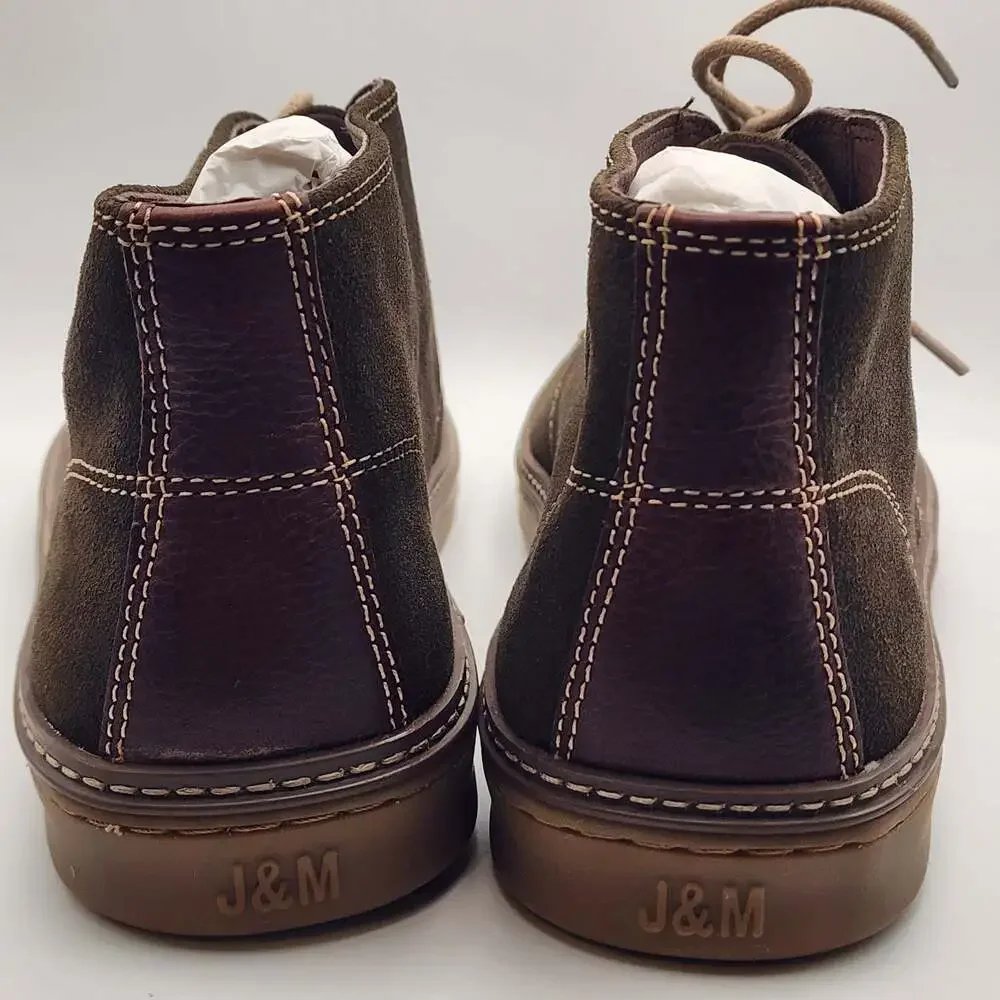 NIB Johnston & Murphy Men's Wallace Chukka Brown/Green Suede Boots Size 10.5M